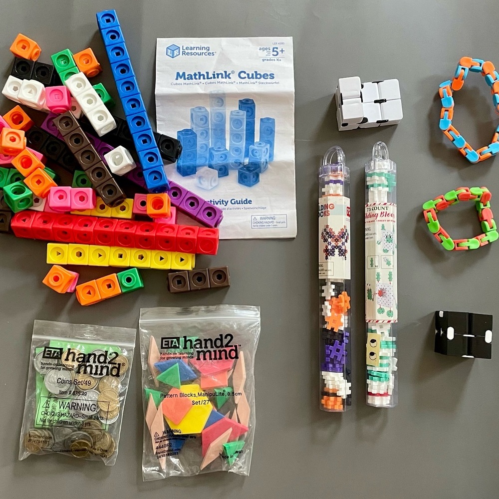 bundle of kids learning toys fidget toys math elementary school age